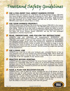 Treestand Safety Guidelines - English cover
