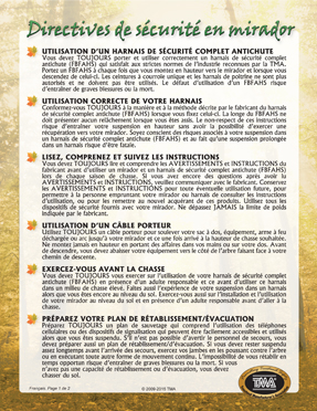 Treestand Safety Guidelines - French cover